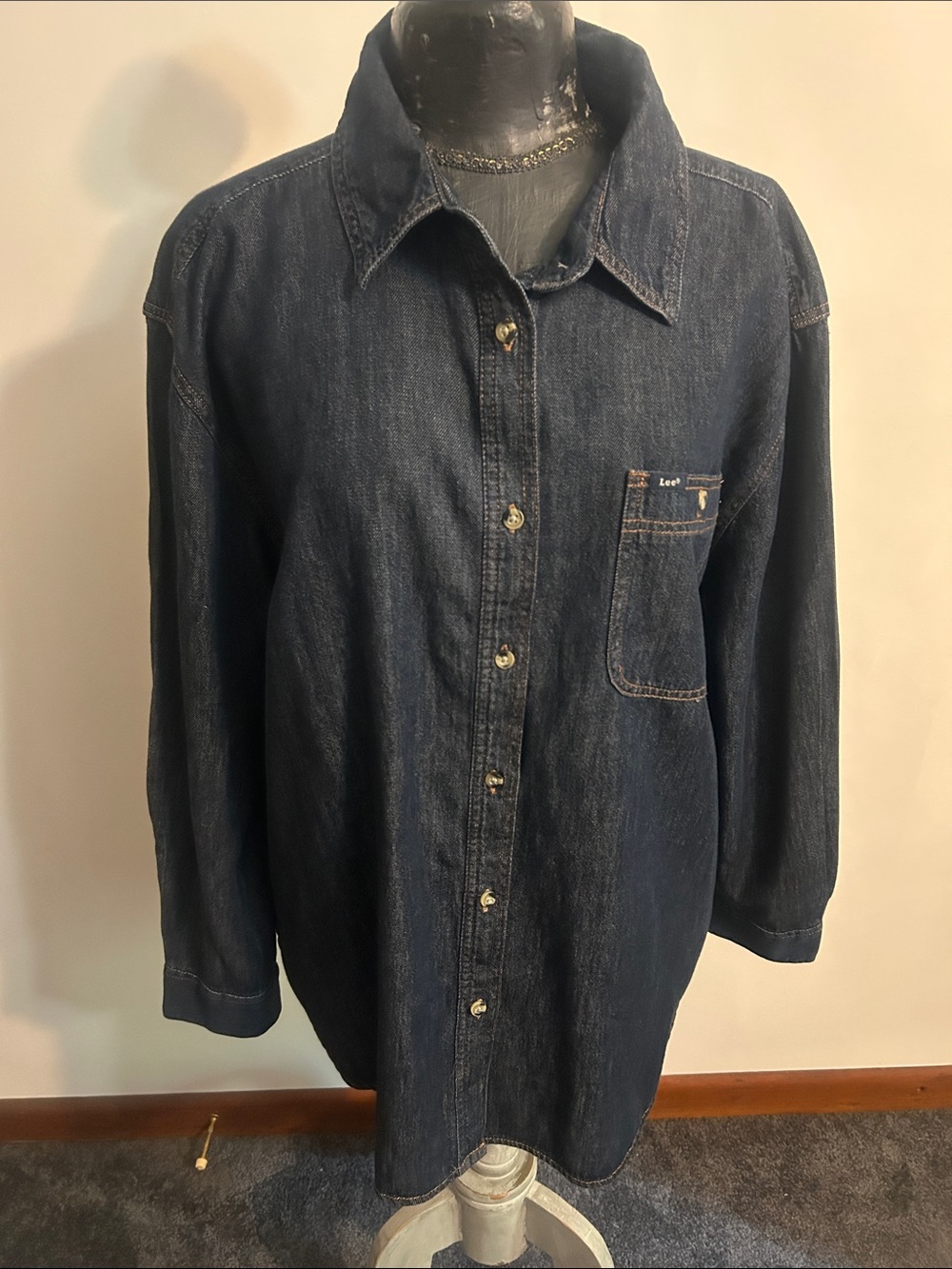 Lee Women's Indigo Denim Button-Front Shirt
